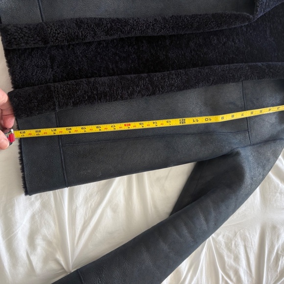 Helmut Lang Genuine Leather and Shearling Coat Jacket Size S - Picture 8 of 12